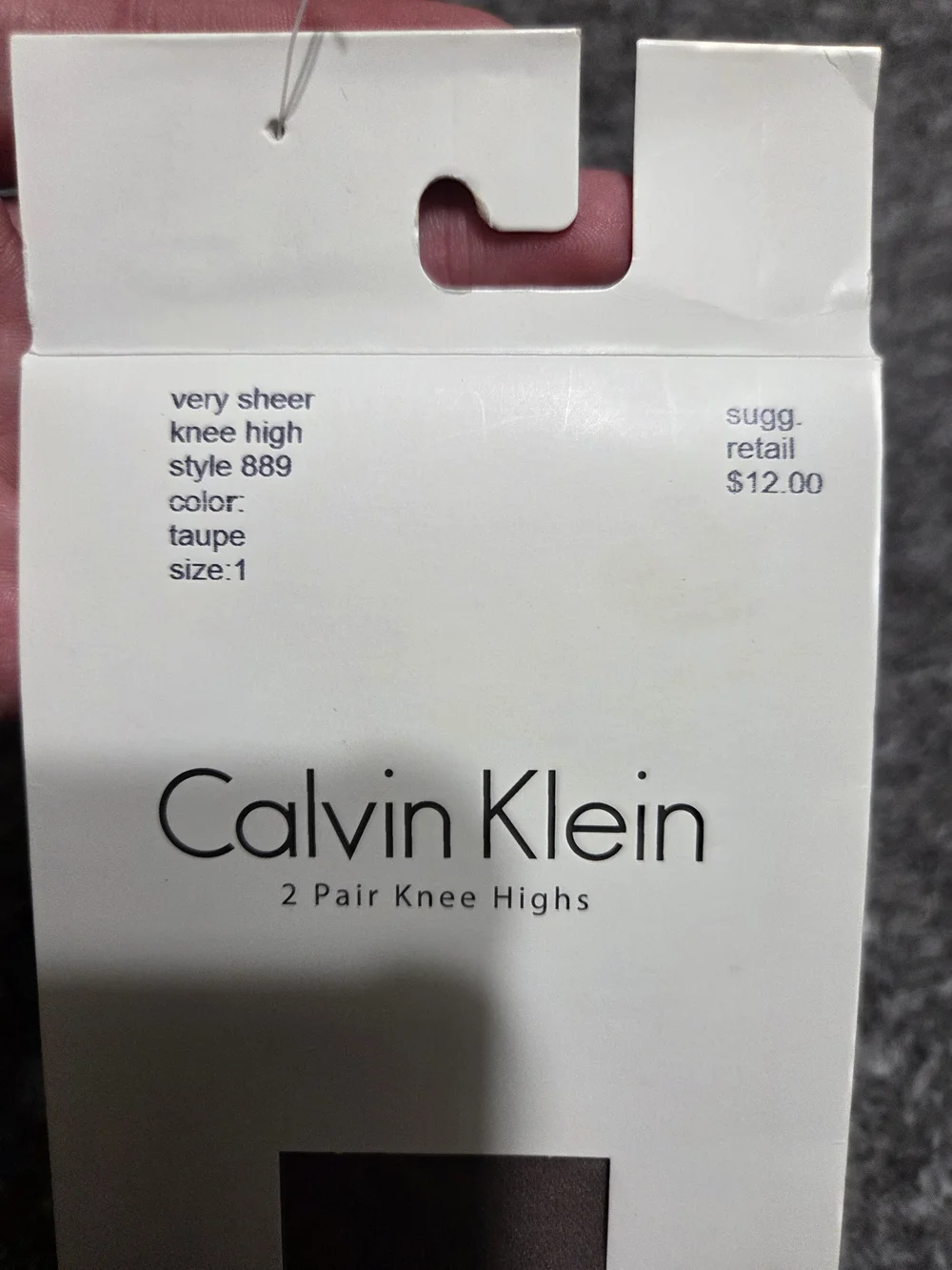 Calvin Klein Taupe Knee Highs - 2 Pair